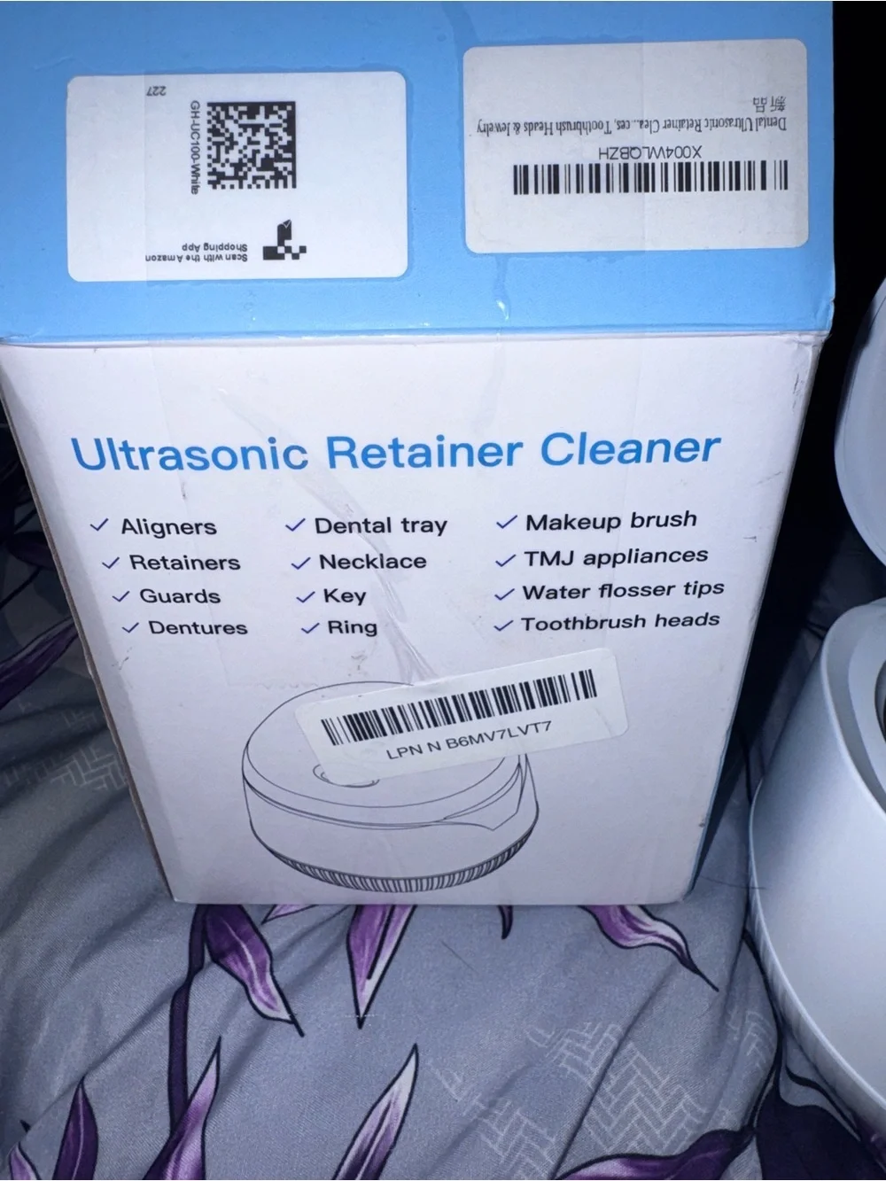 Ultrasonic Retainer, Jewelry Etc Cleaner - White NIB Retail $39